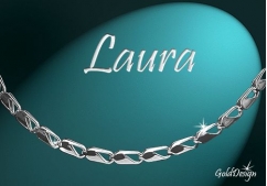 Laura  - náramek stříbřený